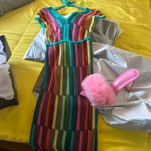 Colorful Striped Knit Dress!